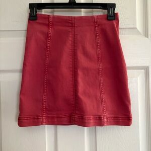Free People rose denim skirt